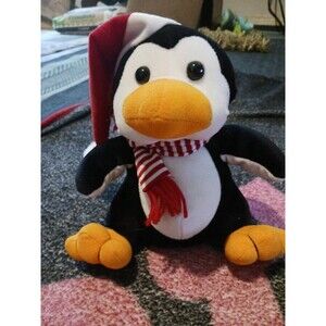 Preferred Penguin  Plush That Sings Jingle Bells Tested Working W/ Batteries